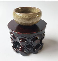 Đế gỗ Tròn chân cao 9cm(cao 6.5cm) đặc