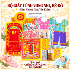 Bộ Giấy cúng Vong nhi,Sơ sinh,Thai lưu,Bé Đỏ-[KHÔNG RÕ]