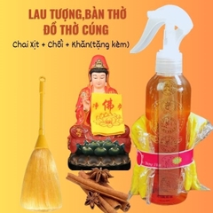 CB Chai Xịt + Khăn Vàng + Chổi