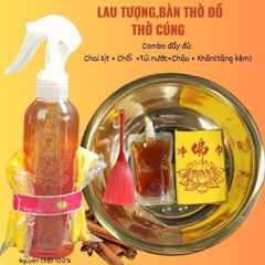 CB Chai Xịt + Khăn Vàng + Chổi +Túi +Chậu