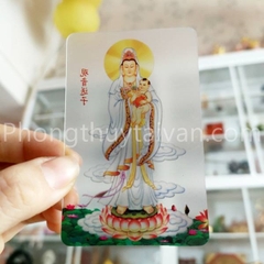 Thẻ nhựa Kim bài trong suốt(8*5.5cm)-Quan Âm đồng tử