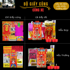 Giấy Cúng Xe [Thường] pttv (có nhang+ 2 nến)