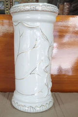 Ống nhang sứ Trắng Bạch Ngọc 8*20cm