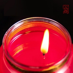 Nến Ly Bơ Đỏ 3 Ngày Bát Quái(thơm tự nhiên)