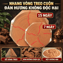 Nhang Vòng Treo Đàn Hương (Lớn) Loại 7 Ngày,15 Ngày