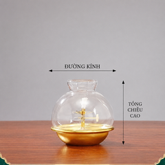Chân đế Đĩa Dầu Hợp Kim Vàng(kèm Chân Bấc)