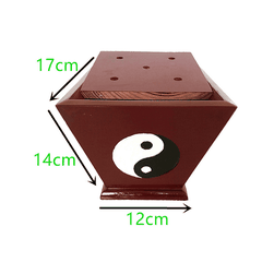 Bục Gỗ Cắm Cờ Gỗ 5 Lỗ Bát Quái,Phật Hoa Sen
