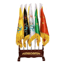 Bục Cắm Cờ NGANG Gỗ 5 Lỗ[Cắm Cờ] 33*15*18cm