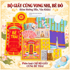 Bộ Giấy cúng Vong nhi,Sơ sinh,Thai lưu,Bé Đỏ-[BÉ TRAI]