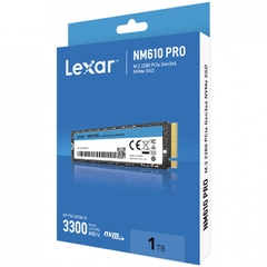 Ổ cứng vi tính (SSD) Lexar NM610 PROM.2 2280 PCIeGen3x4NVMe SSD up to 3300MB/s, 1TB (LNM610P001T-RNNNG)