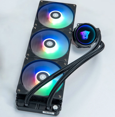 Fan CPU Tản nước 3 Fan 360 Leo TK1 ARGB (đen/trắng)