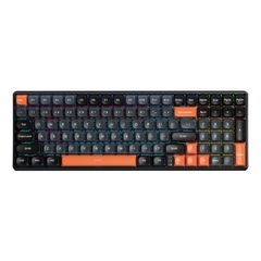 Bàn phím cơ gaming mode AULA S100 Pro đen xám, cam, Red switch (3411)