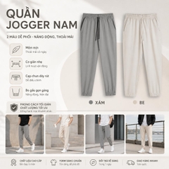 Quần Jogger Nam Vải Gió Thể Thao Mềm Mịn, Co Giãn Nhẹ  Ống Jogger Bo Gấu Phong Cách Thể Thao Thoải Mái, Năng Động Q241