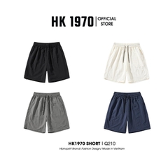 Quần Short Gió Nhăn Nam Nữ Unisex 150GSM Chất Vải Gió Nhăn Cao Cấp Mềm Mịn Form Ống Rộng Oversize Dài Ngang Gối Q210