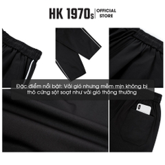 Quần Gió Thể Thao Mềm Mịn Co Giãn Nhẹ Dáng Baggy Quần Ống Suông Nam Nữ Unisex Cho Mùa Hè Q222 Màu Đen Kaki Nâu Be