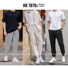 Quần Jogger Nam Vải Gió Thể Thao Mềm Mịn, Co Giãn Nhẹ  Ống Jogger Bo Gấu Phong Cách Thể Thao Thoải Mái, Năng Động Q241
