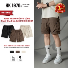 Quần Short Kaki [Form Trên Gối] Vải Kaki Gió Co Giãn Nhẹ 280GSM Không Nhăn Xù Bai Nhão Mặc Mùa Hè  Thoải Mái Q334