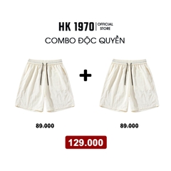 Quần Short Gió Nhăn Nam Nữ Unisex 150GSM Chất Vải Gió Nhăn Cao Cấp Mềm Mịn Form Ống Rộng Oversize Dài Ngang Gối Q210