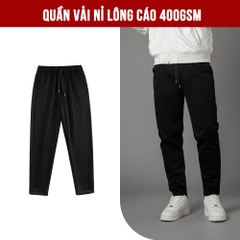 Quần Nỉ Nam Nỉ Lông Cáo 400GSM Không Nhăn Xù, Mềm Mượt Quần Joger Nỉ Ống Côn Phong Cách Thể Thao Q226