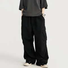 Quần Ống Rộng Túi Hộp 2 Túi Nam Nữ Có Dây Rút Unisex, Quần Túi Hộp Vải Gió Phong Cách Hiphop Đường Phố Q331 Menswear Pants