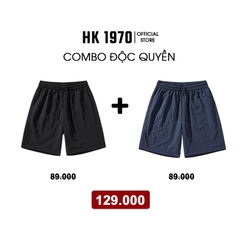 Quần Short Gió Nhăn Nam Nữ Unisex 150GSM Chất Vải Gió Nhăn Cao Cấp Mềm Mịn Form Ống Rộng Oversize Dài Ngang Gối Q210