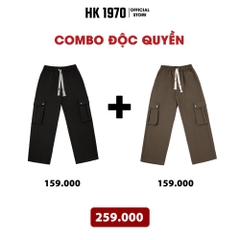 Quần Túi Hộp Dáng Suông, Quần Túi Hộp Vải KaKi Nam Nữ Phong Cách Đường Phố Đơn Giản Basic Q219 Menswear Pants Kaki