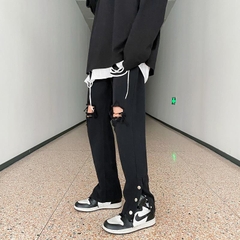 Quần Jean Nam Nữ Rách Gối Ống Đứng Thời Trang Hàn Quốc 2023 Q008 Pants Ong Women