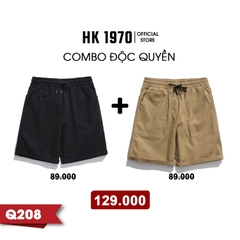 Quần Short KaKi Nam Nữ Unisex Chất Vải KaKi 2 Da Form Ống Rộng Oversize Dài Qua Gối Q207 quan thethao