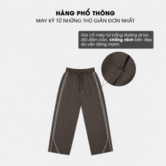 Quần Ống Suông Dáng Rộng Nam Nữ Chất Gió Thể Thao Co Giãn Nhẹ Mềm Mịn Thoáng Mát, Dáng Rộng Trẻ Trung Dễ Phối Đồ Thời Trang Q218