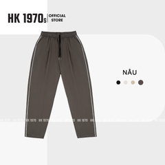 Quần Gió Thể Thao Mềm Mịn Co Giãn Nhẹ Dáng Baggy Quần Ống Suông Nam Nữ Unisex Cho Mùa Hè Q222 Màu Đen Kaki Nâu Be