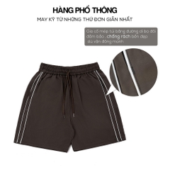 Quần Short Thể Thao Nam Nữ Unisex 150GSM Chất Gió, Co Giãn Nhẹ Mềm Mịn Form Regular Trên Gối Q216