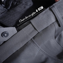 Quần âu nam cạp chun ẩn dáng baggy chất liệu cotton co giãn nhẹ, thoáng khí, mềm mịn, thanh lịch Q142 Menswear Pants quần  âu quana  unam Có Túi