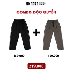 Quần Gió Thể Thao Mềm Mịn Co Giãn Nhẹ Dáng Baggy Quần Ống Suông Nam Nữ Unisex Cho Mùa Hè Q222 Màu Đen Kaki Nâu Be