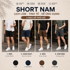 Quần Short Kaki Nam [Form Trên Gối] Vải Kaki Đài Co Giãn Nhẹ Không Nhăn Xù Bai Nhão Mặc Mùa Hè Thoải Mái Q245