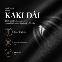 Quần Kaki Nam Dáng Ống Đứng Cạp Chun 80% Vải Kaki Đài Mềm Mịn Co Giãn Nhẹ Ống Suông Form Regular Phong Cách Trẻ Trung Năng Động Q246