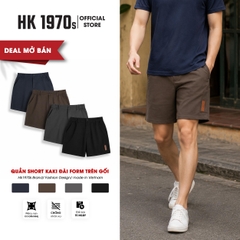 Quần Short Kaki Nam [Form Trên Gối] Vải Kaki Đài Co Giãn Nhẹ Không Nhăn Xù Bai Nhão Mặc Mùa Hè Thoải Mái Q245