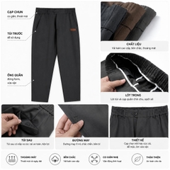 Quần Kaki Nam Dáng Ống Đứng Cạp Chun 80% Vải Kaki Đài Mềm Mịn Co Giãn Nhẹ Ống Suông Form Regular Phong Cách Trẻ Trung Năng Động Q246