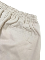 Quần Kaki ống suông cạp chun dáng Baggy Unisex chất liệu Kaki mềm thoáng mát phong cách đơn giản Q188 Menswear Nam Pants Có Túi Đen