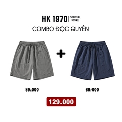 Quần Short Gió Nhăn Nam Nữ Unisex 150GSM Chất Vải Gió Nhăn Cao Cấp Mềm Mịn Form Ống Rộng Oversize Dài Ngang Gối Q210