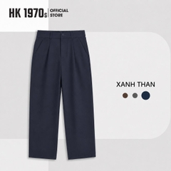 Quần Âu Nam Dáng Suông Cạp Chun Sau Vải Kaki Đài Mềm Mịn Co Giãn Nhẹ Ống Rộng Mặc Thoải Mái Q240