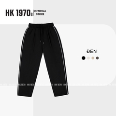 Quần Gió Thể Thao Mềm Mịn Co Giãn Nhẹ Dáng Baggy Quần Ống Suông Nam Nữ Unisex Cho Mùa Hè Q222 Màu Đen Kaki Nâu Be