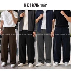Quần Dài Kaki Nam Quần Ống Rông Cạp Chun Sau Vải Kaki Đài Mềm Mịn Co Giãn Nhẹ Form Rộng Thiết Kế Mới Phong Cách Đường Phố Q250