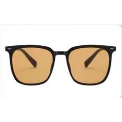 Kính Mát Gọng Vuông Retro Thời Trang Quảng Châu Màu Đen-Vàng Nam Nữ Q082 Women Kính Mắt đủ viền kính râm