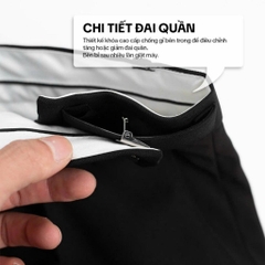Quần âu nam , Quần tây nam vải tuyết mưa hàn quốc ống côn dáng ôm Q101 Menswear Pants Ong Có Túi Trắng Đen  quần  âu