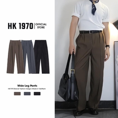 Quần Tây ốNg Rộng Xếp Ly Hk1970, Quần Âu Cạp Chun Sau Vải Rubi Mềm Mượt Thoáng Mát Phong Cách Hàn Quốc Q196
