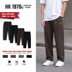 Quần Kaki Nam Dáng Ống Đứng Cạp Chun 80% Vải Kaki Đài Mềm Mịn Co Giãn Nhẹ Ống Suông Form Regular Phong Cách Trẻ Trung Năng Động Q246