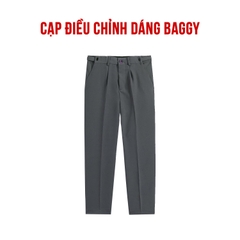 Quần Âu Cạp Điều Chỉnh Độ Rộng Vòng Eo Form Dáng Baggy, Quần Tây Nam Phong Cách Hàn Quốc Co Giãn Q141 Menswear Pants