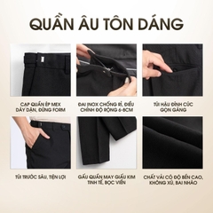 Quần Âu Cạp Điều Chỉnh Độ Rộng Vòng Eo Form Dáng Baggy, Quần Tây Nam Phong Cách Hàn Quốc Co Giãn Q141 Menswear Pants