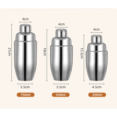 Bình lắc cocktail bằng thép không gỉ, dụng cụ pha chế inox