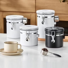 Hộp Đựng Cà Phê Inox 304 Cao Cấp – Có Van Xả Hơi, Giữ Trọn Hương Vị Nguyên Bản